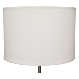 FenchelShades.com 16" Top Diameter x 16" Bottom Diameter 11" Height Cylinder Drum Lampshade USA Made (Cream)