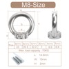 Pack of 12 Ring Nuts M8 Eye Bolt 304 Stainless