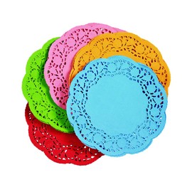 Colorations 6 inch Assorted Color Round Doilies, Set of 120, Paper Crafts, DIY Crafting, Arts & Crafts, Parties, Décor