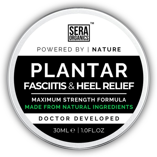 Plantar Fasciitis Relief & Heel Treatment | Maximum Strength Soothing Cream for Feet & Heel All-Natural Formula, Effective Soothing Plantar Fasciitis Relief - Made In the UK (30g) By Sera Organics