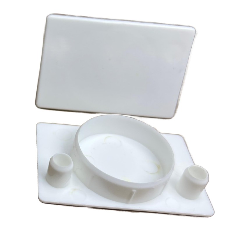 E.H.C. Plastic Hinge Hole Cover Plugs, Snow White, 10 Count,