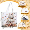 Bencailor 6 Pcs Fall Canvas Tote Bags Thanksgiving Pumpkin Maple