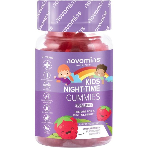 Kids Sleep Gummies - Vegan & Gluten-Free Raspberry Flavor -