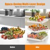 3 Tier Serving Tray for Kitchen Decor, Rotating Tiered Tray