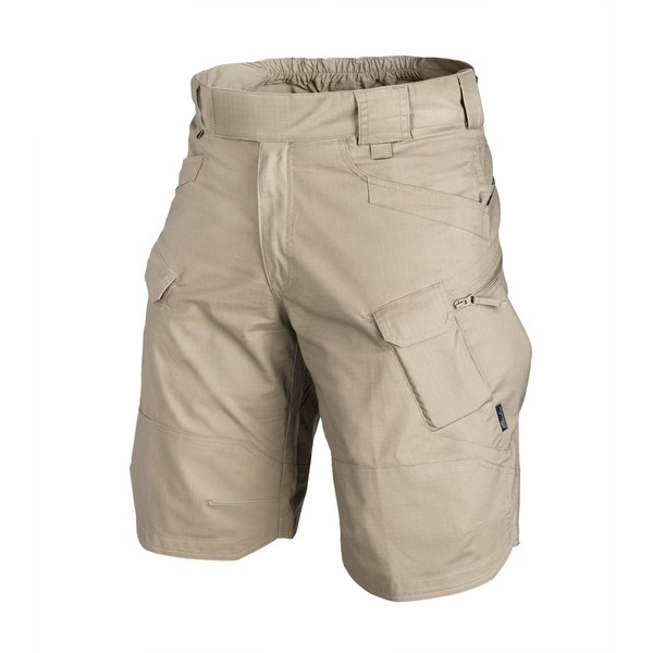 Helikon-Tex Men UTK Shorts Khaki Polycotton Ripstop Waist 38 Length 11, Urban Line Urban Tactical Shorts