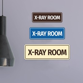 Standard X-Ray Room Sign (Brushed Silver) - Large (2 Pack)