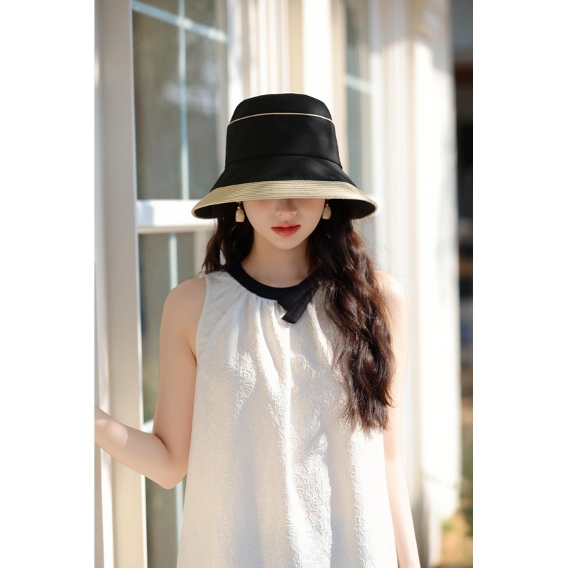 Women's Straw Hat, Black