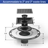 Bernkot Square Shower Drain, 6" Matte Black with PVC Bonding