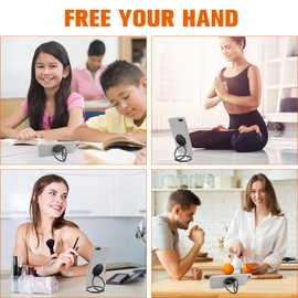 cobee Cell Phone Ring Holder Finger Kickstand, 360° Rotation Metal Cellphone Back Grip Foldable Cell Phone Stand Adjustable Phone Holder Compatible with Most Smartphones (Black)