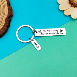 Aunt Keyring for Mothers Day Birthday Gifts for Auntie Special Aunt Godmother Gift Aunt Gift from Niece Nephew Auntie Jewelry Christmas Wedding Gifts for Aunt Aunt of the Bride Groom