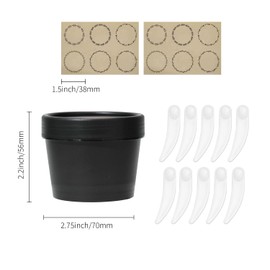 ISHEID Plastic Cream Jars 3.4oz/100ml Empty Cosmetic Pot Jars 10 Pieces Refillable Travel Containers for Toiletries TSA Approved Leak-proof Travel Size Accessories with Lids（Black）