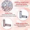 100PCS Small Sanding Bands for Nail Drill(White & Pink) -