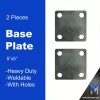 5" x 5" Heavy Duty Square Flat Steel Metal Base