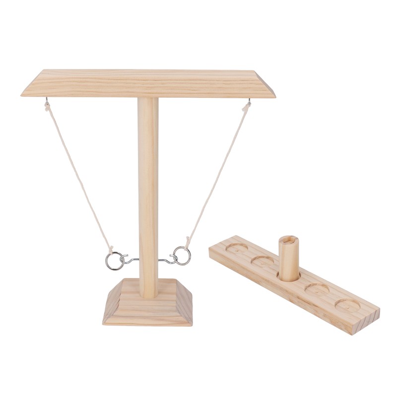 Hook and Ring Game Beautiful Wooden Interactive Desktop Toss Game