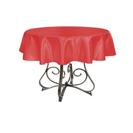 KS Linens Satin Round Tablecloth 58" (Red)