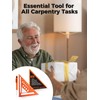 Mecurate Metric Aluminum Alloy Rafter Square (18cm) with 2-in-1 Carpentry