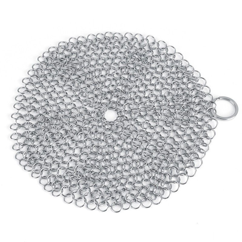 Stainless Steel Chainmail Scrubber Rust Proof Scraper Cleaner for Cast