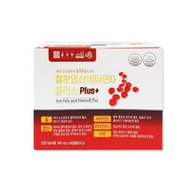 Chong Kun Dang Iron Folic Acid Vitamin D Plus 500mg x 60 capsules (2 months supply) / 종근당 철분 엽산 비타민D 플러스 500mg x 60캡슐 (2개월분)