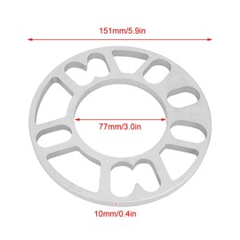 2Pcs 10mm Car Wheel Spacers, High Strength Aluminum Alloy Wheel Spacers Shims Universal Fit for 4/5 Stud Wheel 10mm wheel spacers