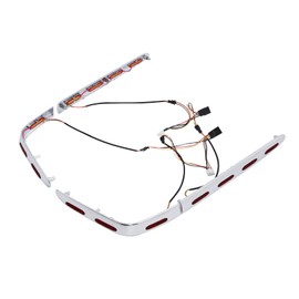 XFMT Motorcycle Saddlebags Decoration Trims W/LED Lights For Honda Goldwing GL1800 2001-2011, Red Lens