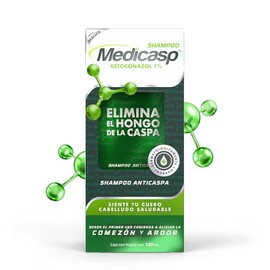 Medicasp Shampoo Anticaspa - Auxiliar en la eliminación del hongo de la caspa, alivia comezón y ardor, deja el cabello con brillo y suavidad, ideal para uso diario, contiene 1 botella de 130ml