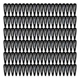 120 Pack 2 Inch Black Color Barrettes Women Metal Snap Hair Clips Accessories