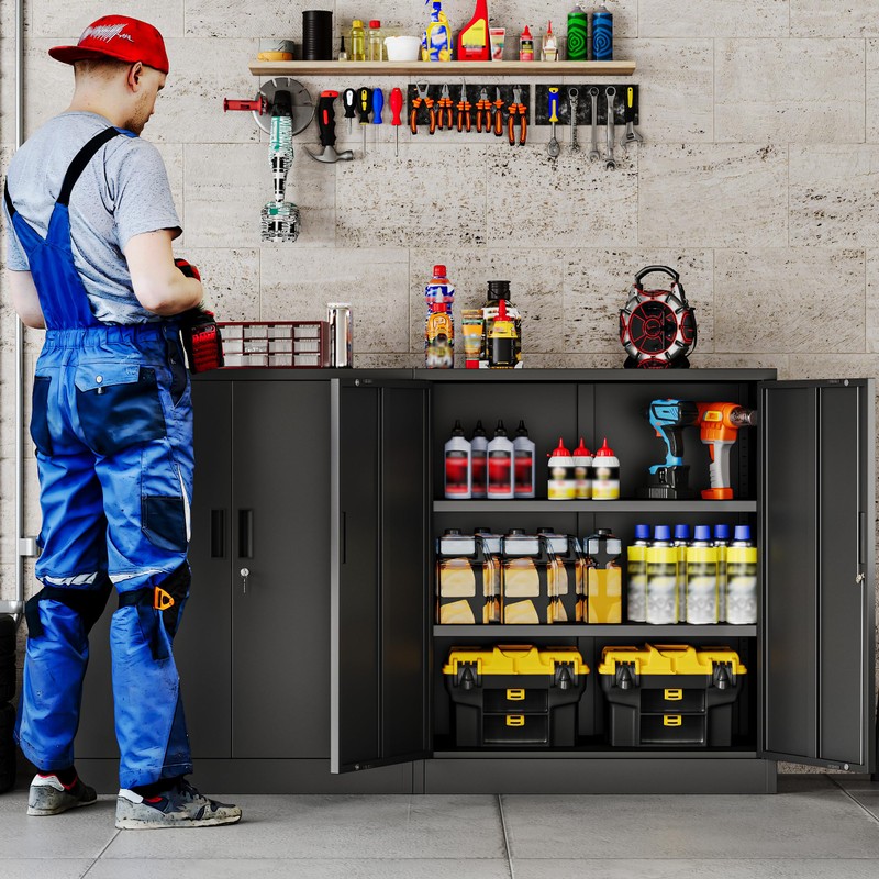 YEEZER Metal Storage Cabinet, 36" H x 32" W x