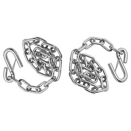 Fulton CHA0010140 24" Trailer Hitch Safety Chain with S-Hook with Latch (5000 lbs. Capacity). 2 Piece