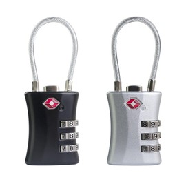 UP Security Suitcase Locks TSA Approved, Small Padlock Combination, TSA Locks for Luggage, Combo Travel Padlock with Code for Backpack, Gym Locker, Ammo Can, Gun Case, Bag Zipper, Box (Black+Silver)