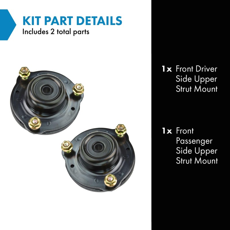 TRQ Front Upper Strut Mount Set Compatible with 2010-2022 Lexus