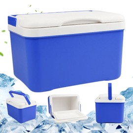 Cooler 6-Liter Capacity Small Cooler Portable Hard with 110° Swing Handle Keeps Contents Cool or Warm Great for Camping Beach Picnic Breastmilk Preservation Hard Small Ice Chest