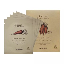 Skinfood 스킨푸드 캐롯 카로틴 카밍 워터 패드 (여행용) 2매 5개 S1 Skinfood Carrot Carotene Calming Water Pad (Travel Size) 2 Sheets 5 Packs S1
