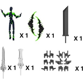 T13 Action Figure 3D Printed Multi-Jointed Movable T13 Lucky 13 Dummy 13 Nova 13 Robot Gift for Collectors Desktop Decorations (2PCSY-C)