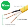 FIRMERST Solid Copper NM-B Cable 12/2 with Ground Electrical Wire