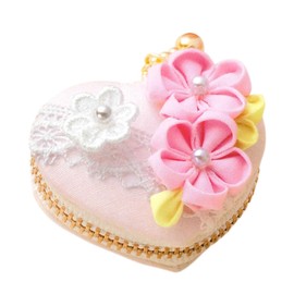 Panami つまみ細工 ハート型マカロンコインケース フェアリーピンク 製作キット CO-27