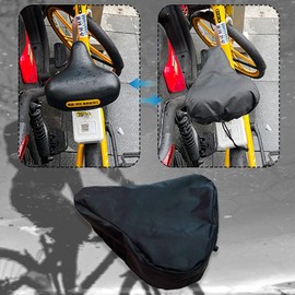 Waterproof Bike Seat Cover - Bicycle Saddle Cushion Protector 210D Heavy Duty Outdoor Accessories for Rain Snow Dust UV