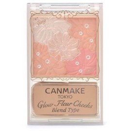 Canmake Glow Fleur Cheeks (Blend Type) B01 Cotton Coral Cheek Gloss Highlight Sheer Matte 1 piece (x 1)