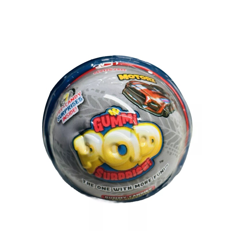 BALL 1 GUMMI POP SURPRISE REVEAL MOTORZ TOY & CANDY