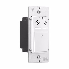 Eaton HDFS3P1-W-L Humidity Sensor and Bath Fan Control Single Pole, White