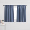 PONY DANCE Blue Haze Short Window Curtains for Kitchen 24