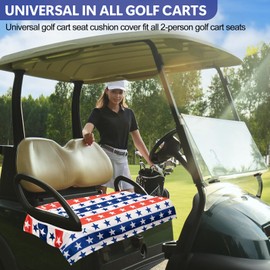 Airclub Golf Cart Seat Covers Suitable for EZGO, Club Car & More 2-Seat Carts, Golf Cart Seat Towel 100% Microfiber for Ultimate Comfort & Protection, Golf Cart Accessories 55'' x 32''