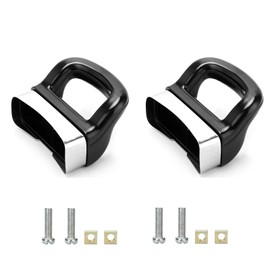 LIFTATAPA 2Pcs Pot Short Side Handle, Sauce Pot Handle Side, Metal Pressure Pan Handle Ear Replacement Metal Pot Handles Cooker Steamer Suitable for 2 or 1 Hole Type(Black)