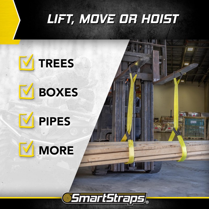 SmartStraps 2”x6’ Nylon Webbing Sling (1pk) – 6,400lb Vertical Lifting