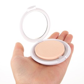 TEHAUX 2pcs Round Makeup Foundation Box with Soft Puff Portable Cream Case for Cushion Foundation Blusher for Travel and Daily Use Easy Open Design and Safe