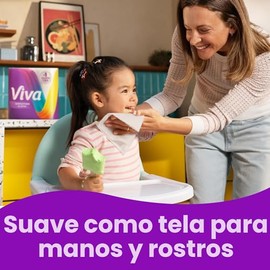 Viva Signature - Toallas de papel de tela, 3 rollos dobles, 86 hojas por rollo