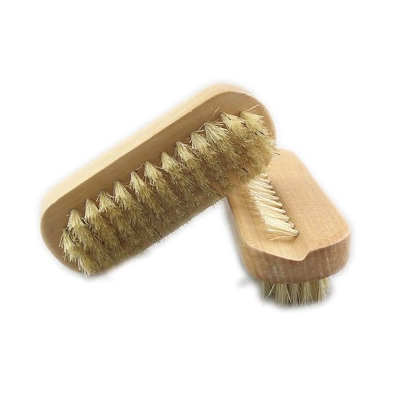 Natural bristles, manicure nail brush, wooden double-sided, manicure pedicure brush,