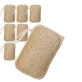 Bio-Luffa-Schwamm, Peeling-Luffa-Schwamm, Biologisch Abbaubar und kompostierbar,Naturschwamm, Loofah Schwamm, LuffSchwämme Perfekt für Körperpflege Küche Bad Scrubber und Luffa Seife,6PC