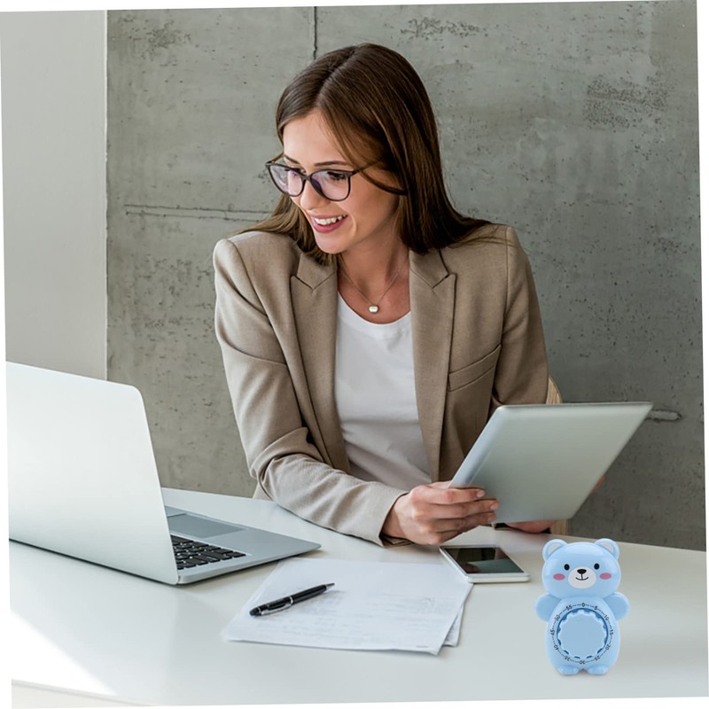 Ciieeo Cartoon Bear Kitchen Timer 60-Minute Baking Reminder Student Study