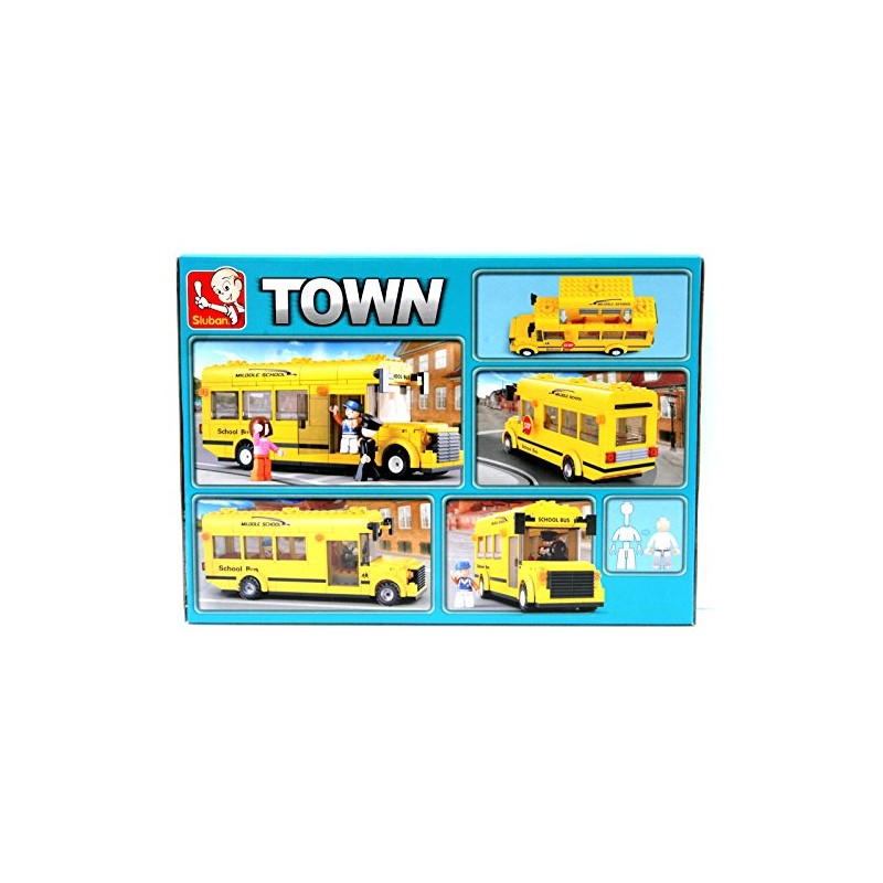 Sluban School Bus "Town" Building Kit (219-Piece), Medium