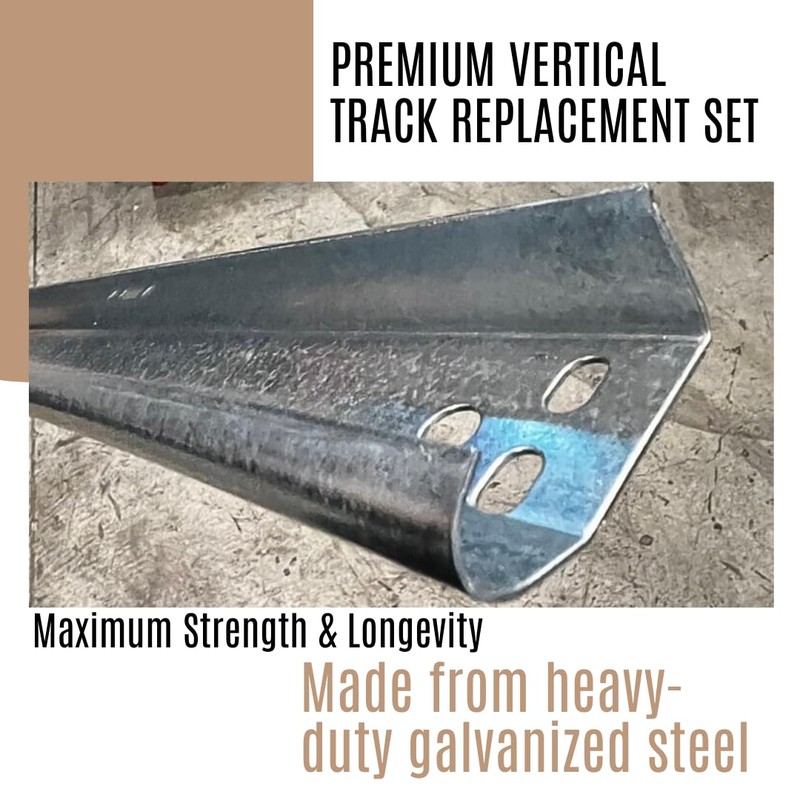 Universal Garage Door Vertical Track Set Kit for Garage Doors,